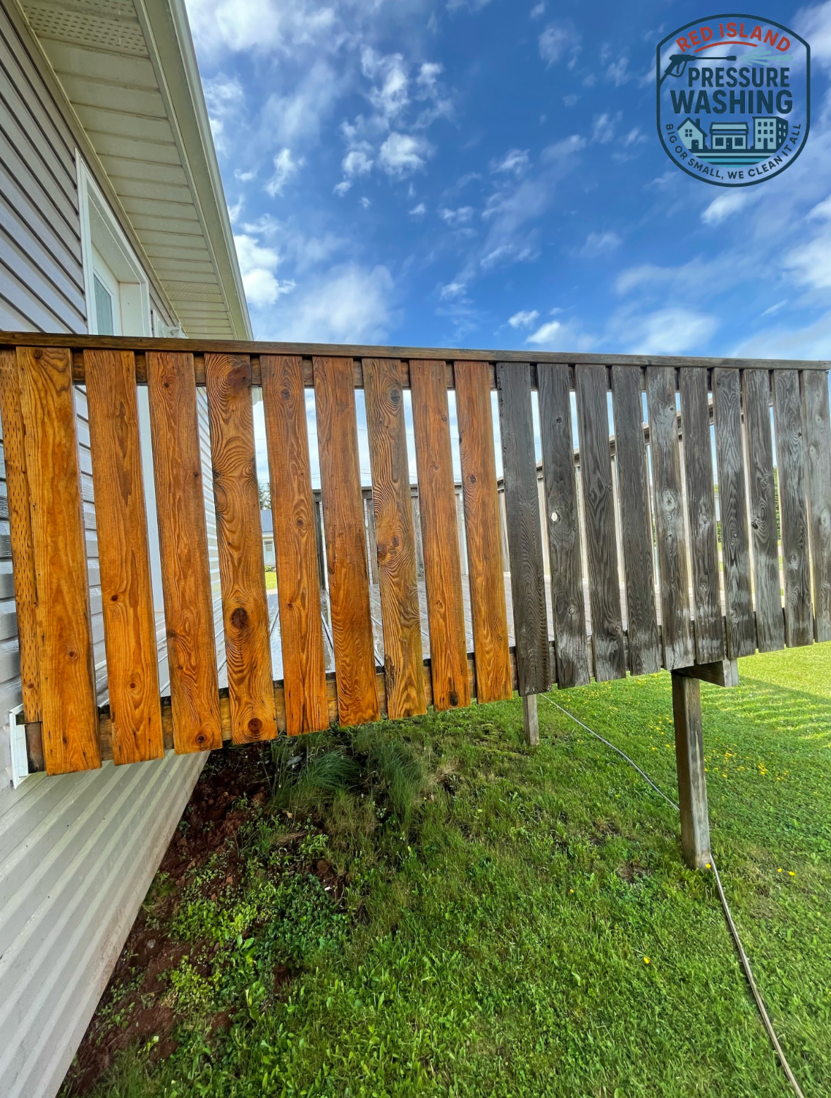 Cleaning a deck in PEI